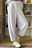 Terry B Relaxed Tapered Jogger White